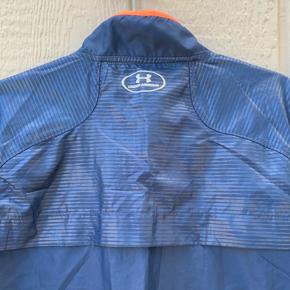 Under Armour blue orange unlined lightweight zip up windbreaker layering coat - Picture 7 of 13